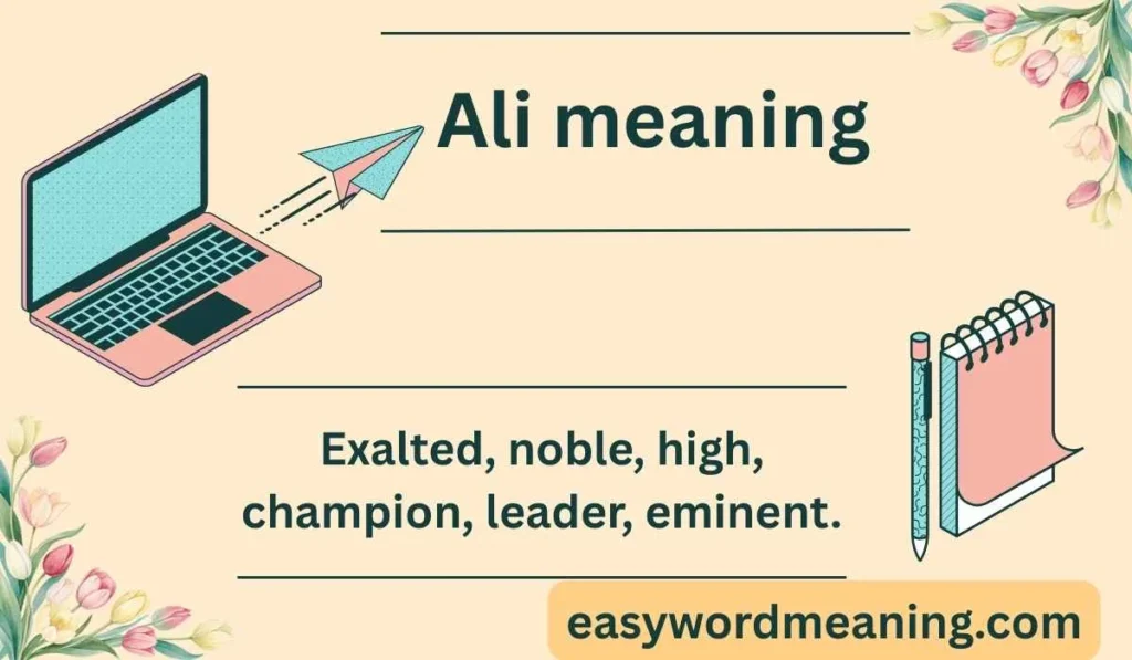 Ali meaning