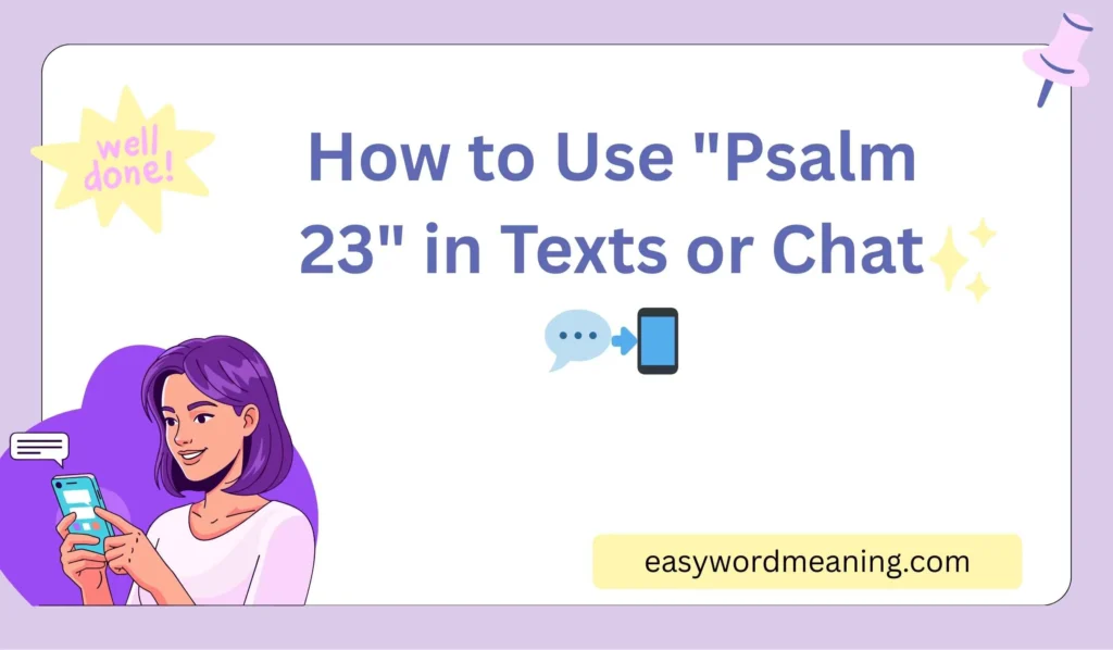 How to Use "Psalm 23" in Texts or Chat