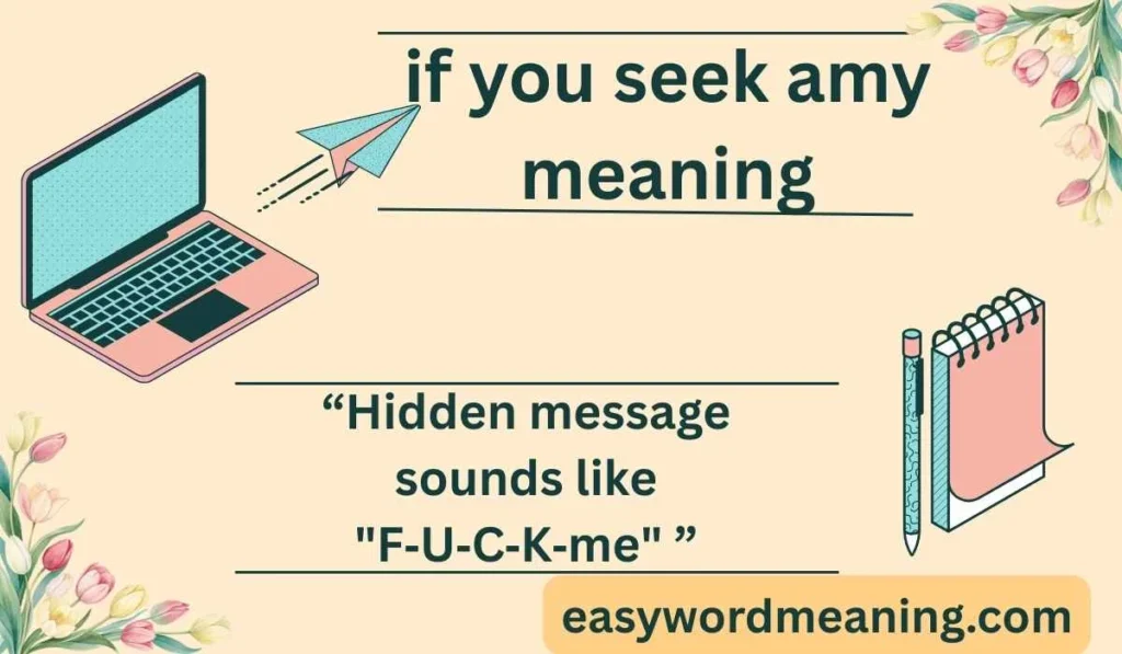if you seek amy meaning