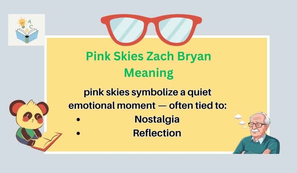 Pink Skies Zach Bryan Meaning