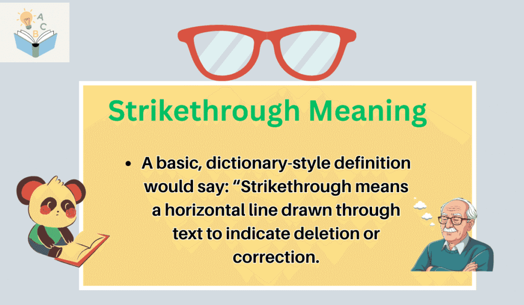 Strikethrough Meaning