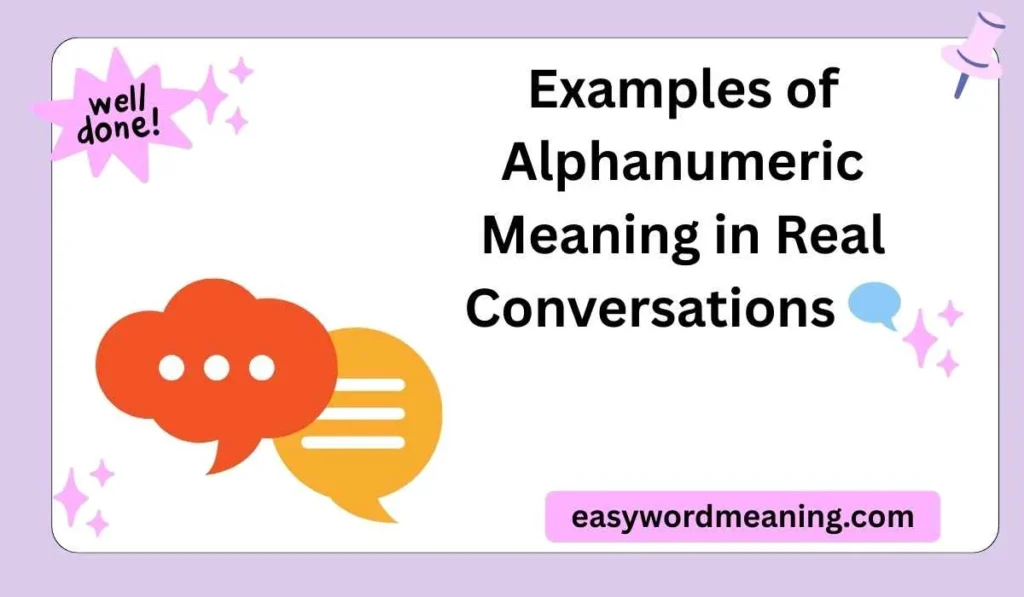 Examples of Alphanumeric Meaning in Real Conversations 