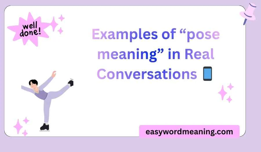 Examples of “pose meaning” in Real Conversations