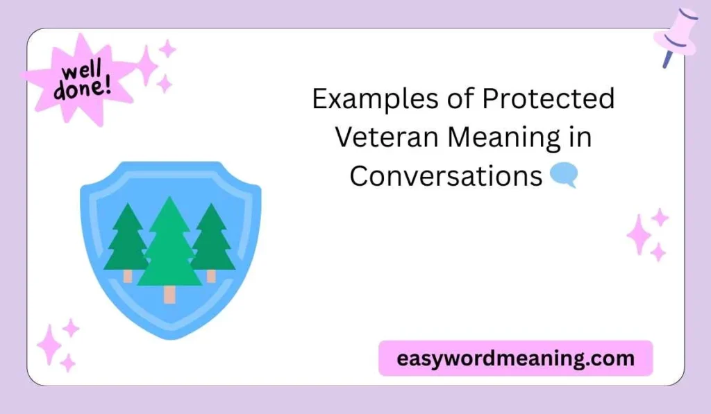 Examples of Protected Veteran Meaning in Conversations 