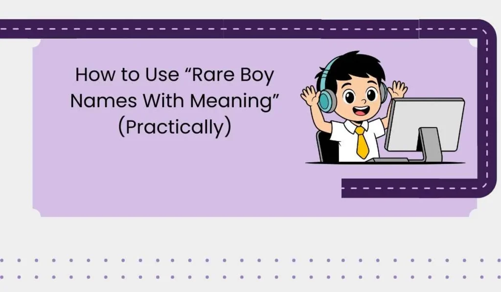 How to Use “Rare Boy Names With Meaning” (Practically) 