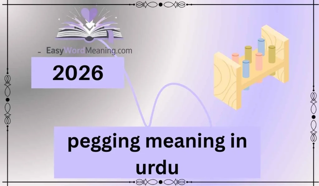 pegging meaning in urdu