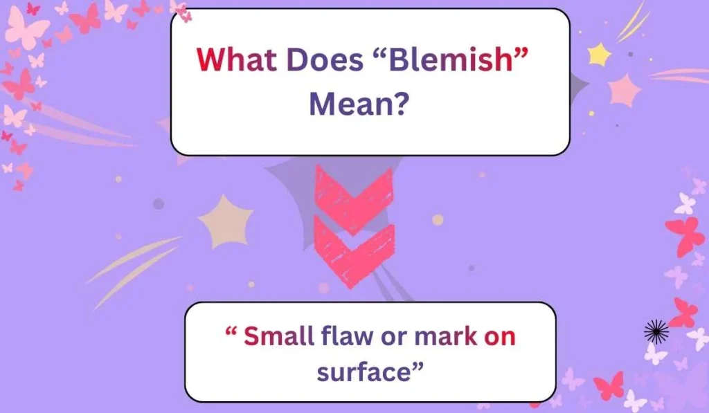 What Does “Blemish” Mean?