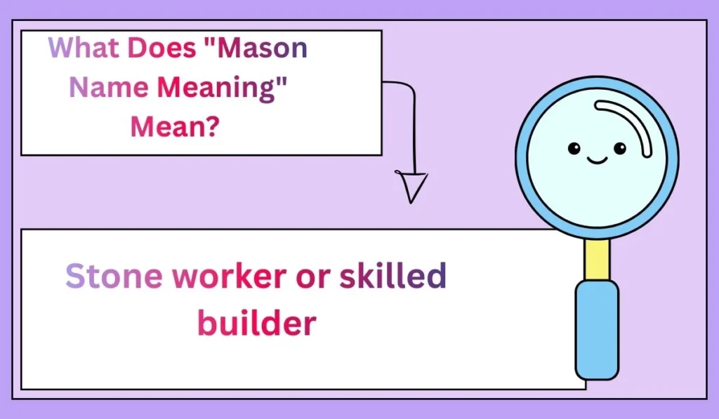What Does "Mason Name Meaning" Mean?