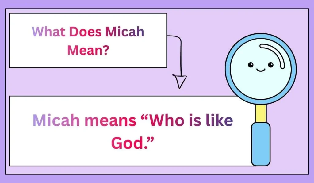 What Does Micah Mean?