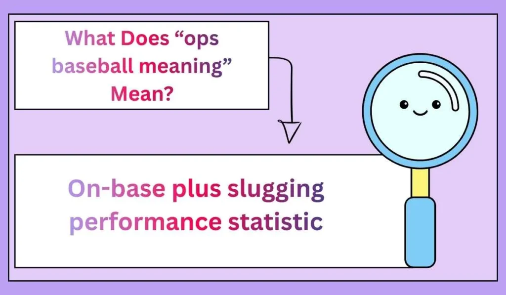 What Does “ops baseball meaning” Mean?