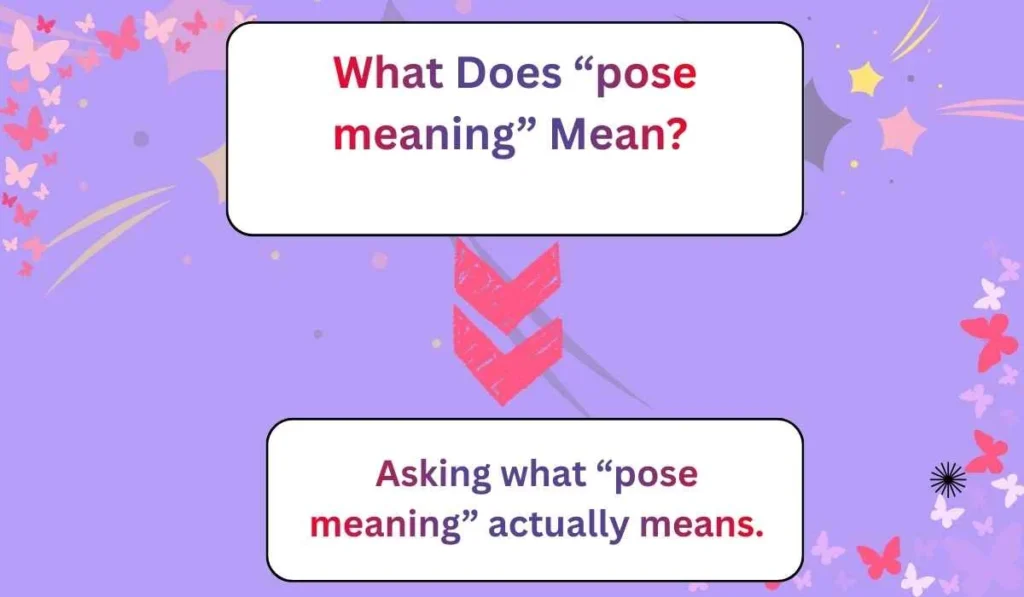 What Does “pose meaning” Mean?