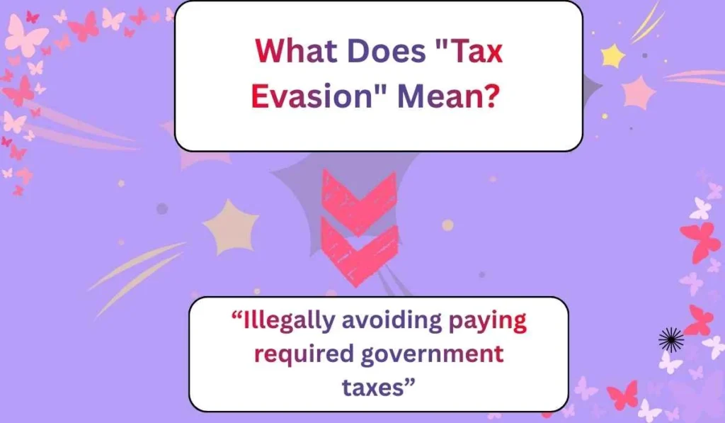 What Does "Tax Evasion" Mean?
