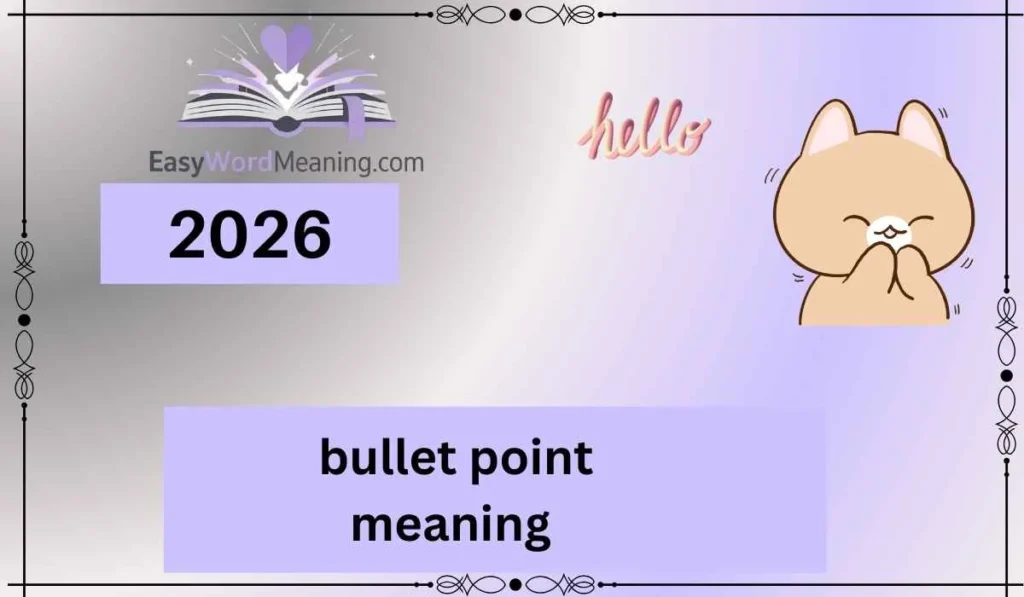 bullet point meaning