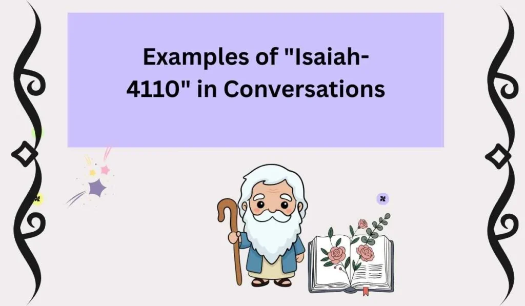 Examples of "Isaiah-4110" in Conversations