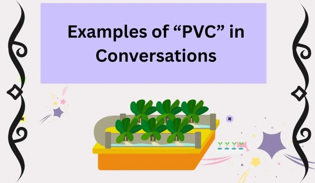 Examples of “PVC” in Conversations