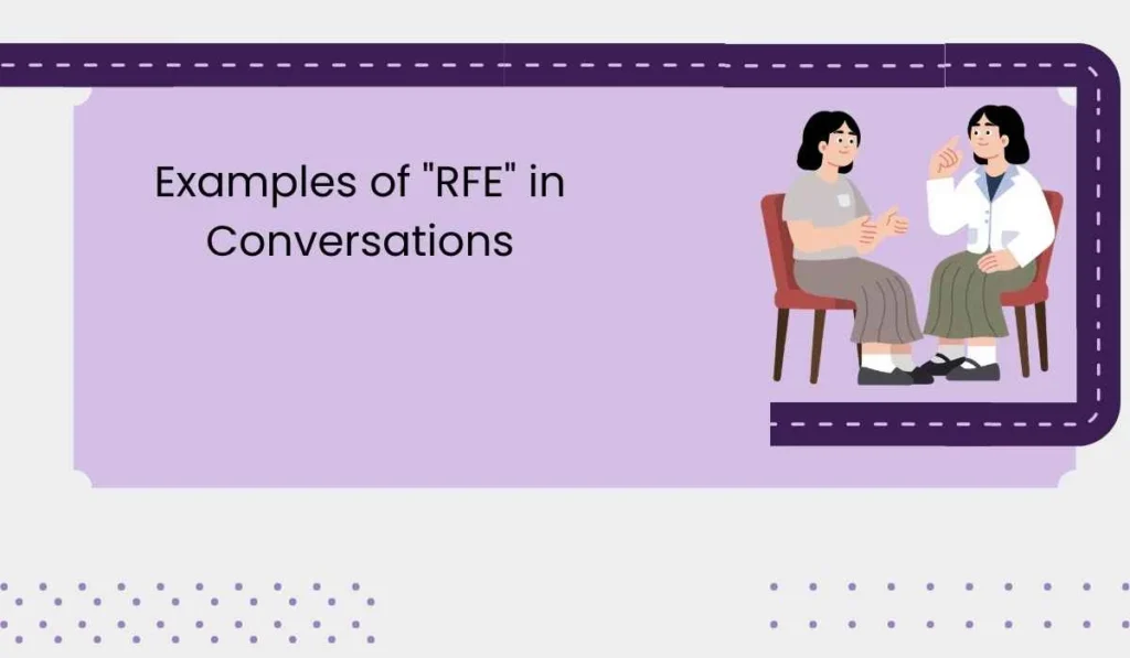 Examples of "RFE" in Conversations