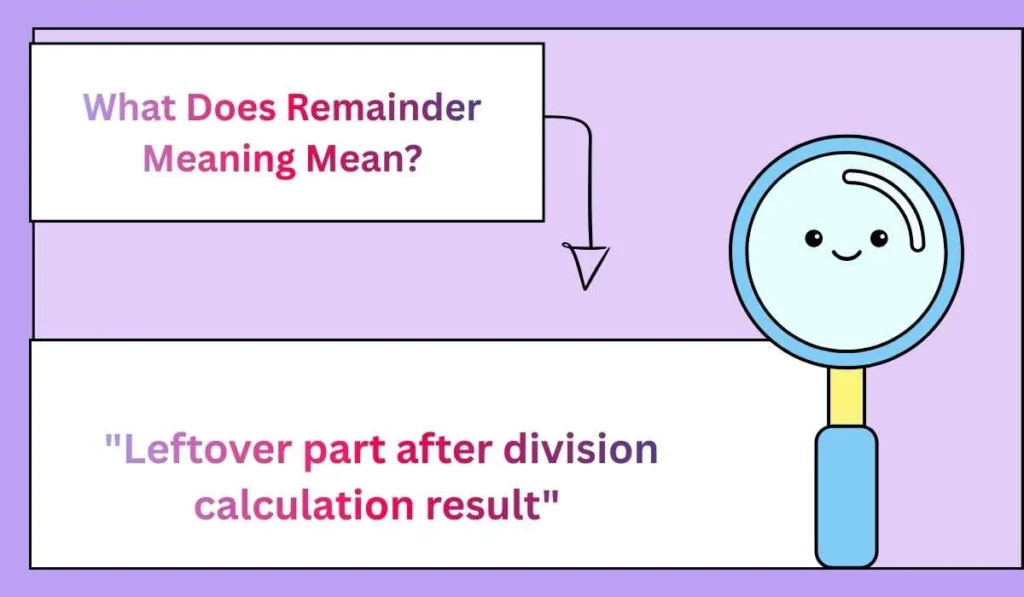 What Does Remainder Meaning Mean?
