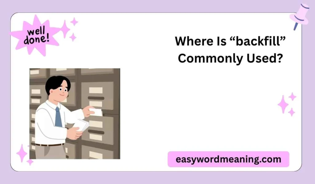 Where Is “backfill” Commonly Used?
