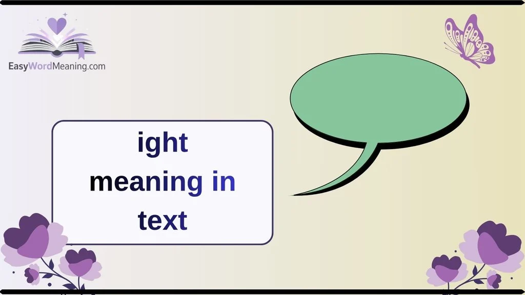 ight meaning in text