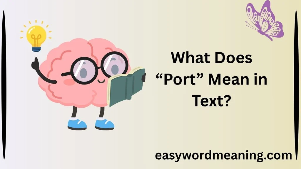 What Does “Port” Mean in Text?
