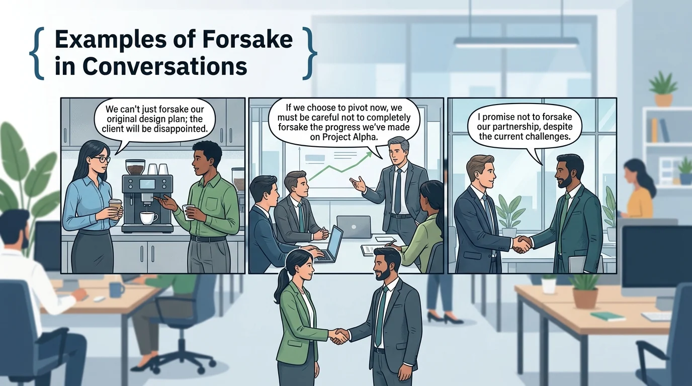 Examples of Forsake in Conversations