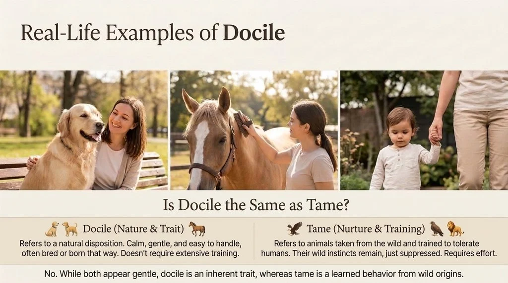 Is Docile the Same as Tame?