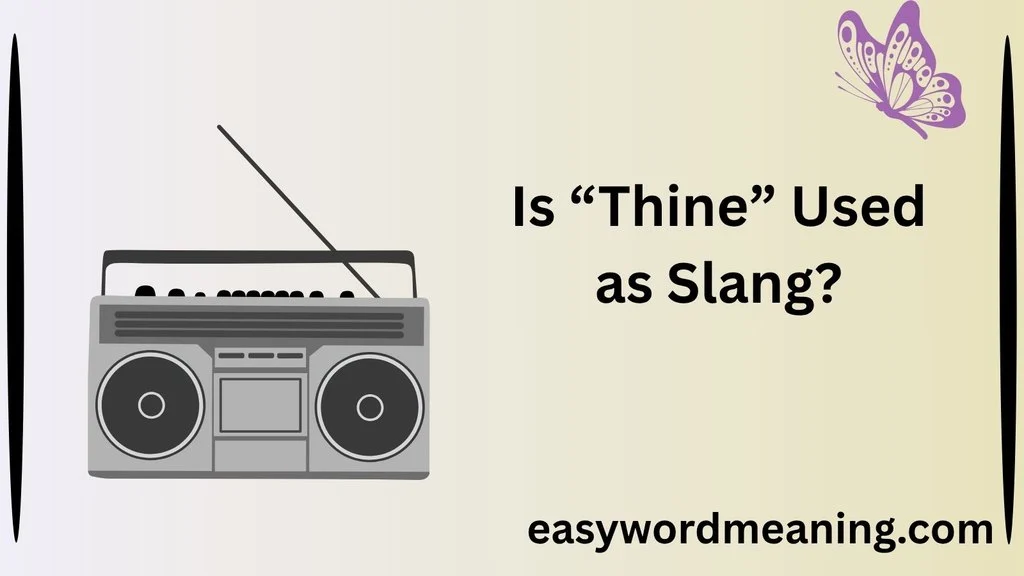 Is “Thine” Used as Slang?