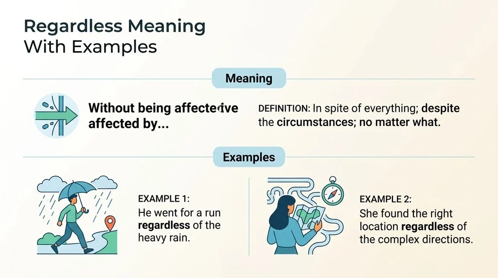 Regardless Meaning With Examples