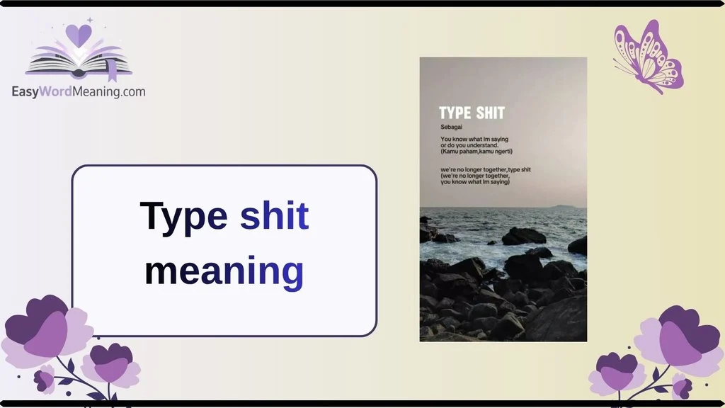 Type shit meaning