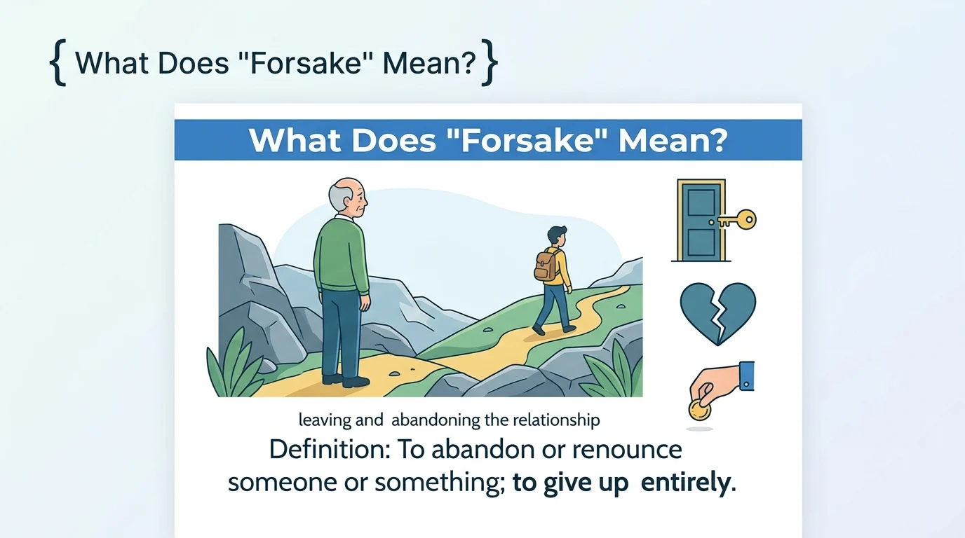 What Does “Forsake” Mean?
