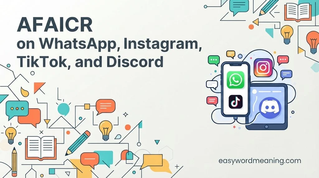 AFAICR on WhatsApp, Instagram, TikTok, and Discord