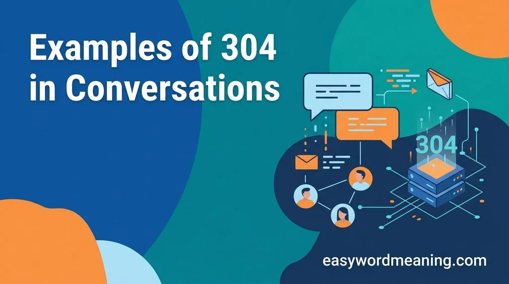Examples of 304 in Conversations