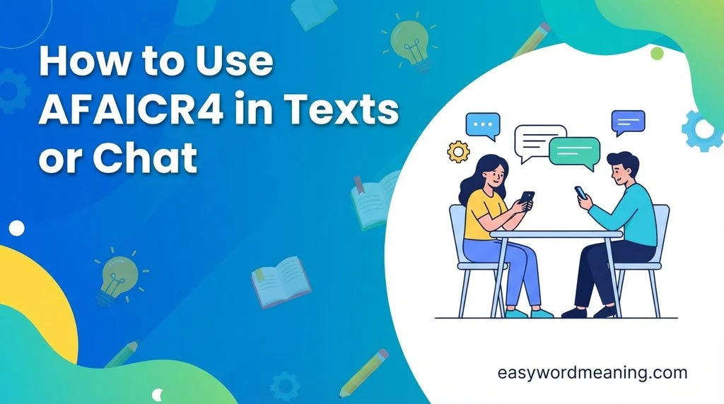 How to Use AFAICR4 in Texts or Chat