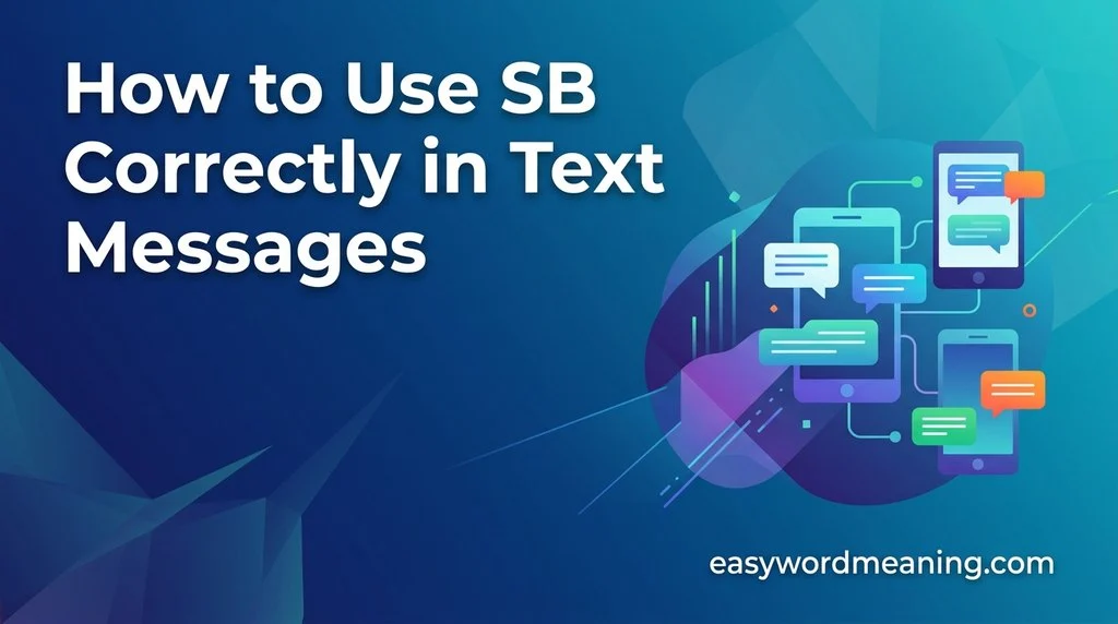 How to Use SB Correctly in Text Messages
