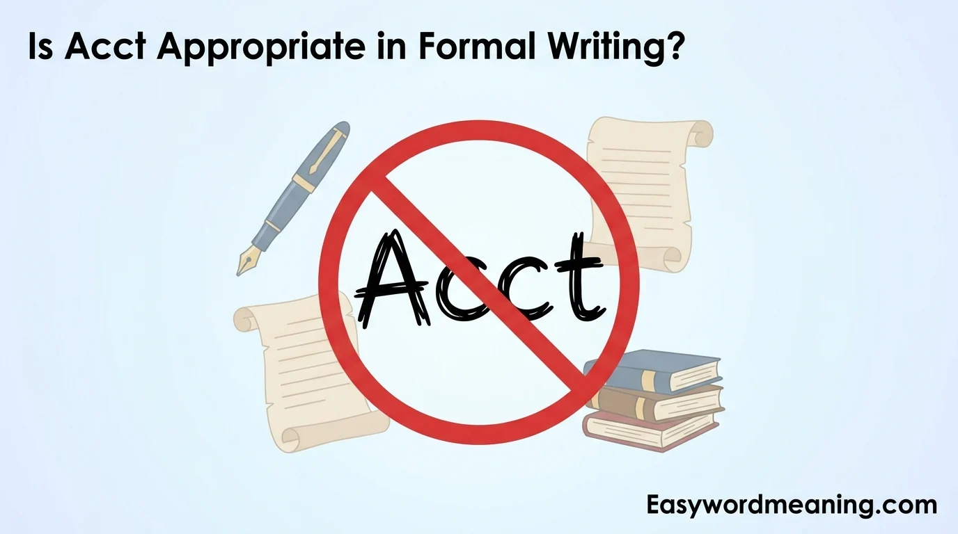 Is Acct Appropriate in Formal Writing?