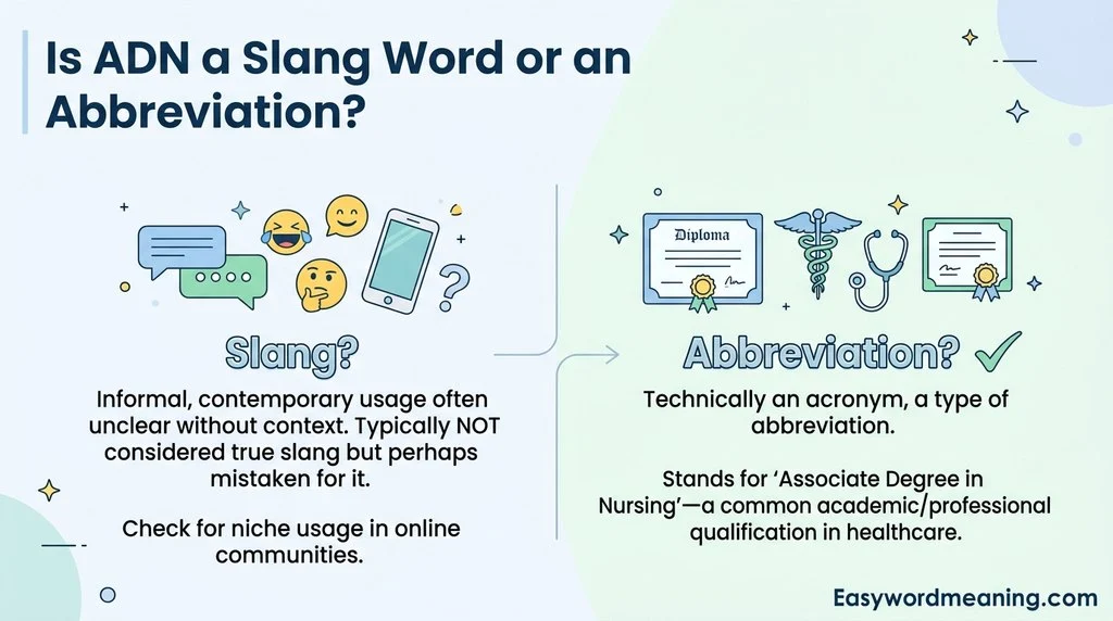 Is ADN a Slang Word or an Abbreviation?