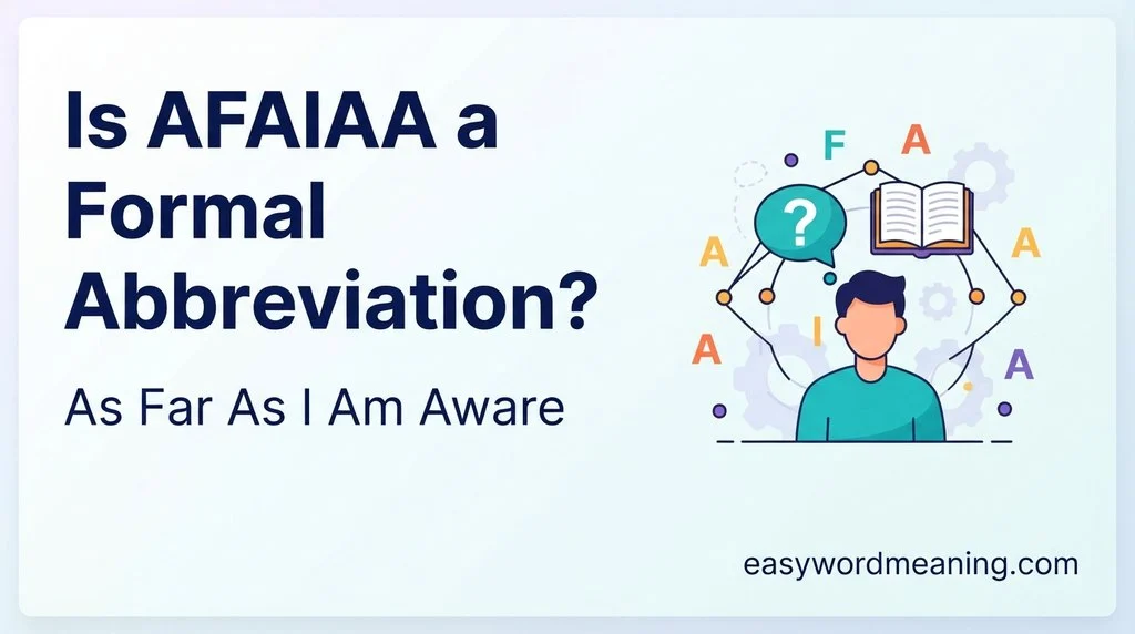 Is AFAIAA a Formal Abbreviation?