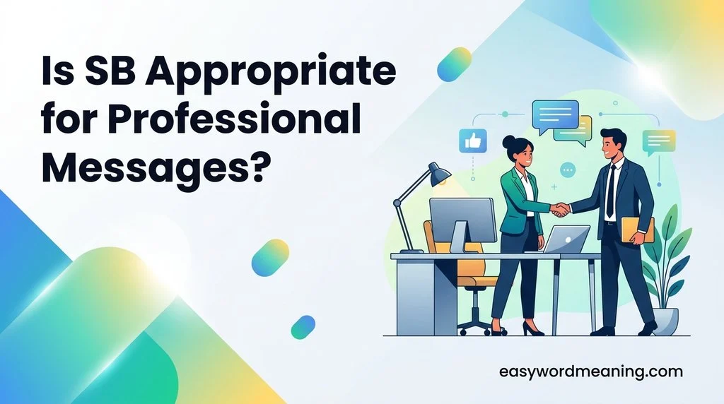 Is SB Appropriate for Professional Messages?