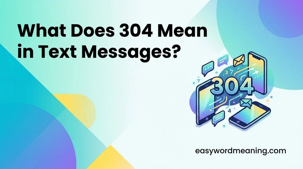 What Does 304 Mean in Text Messages?