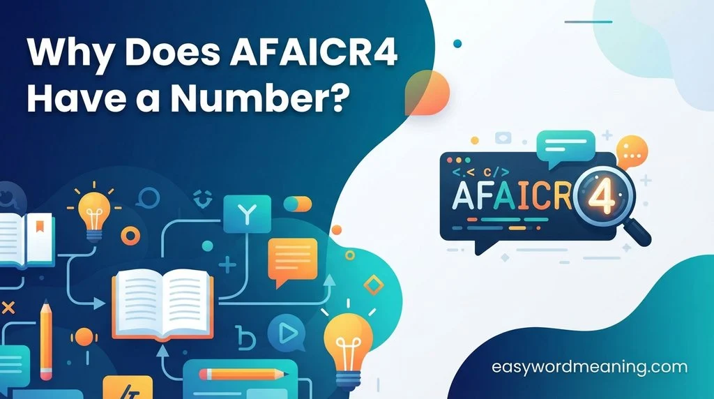Why Does AFAICR4 Have a Number?